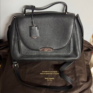 Cross body Black Kate Spade ♠️ Leather Handbag